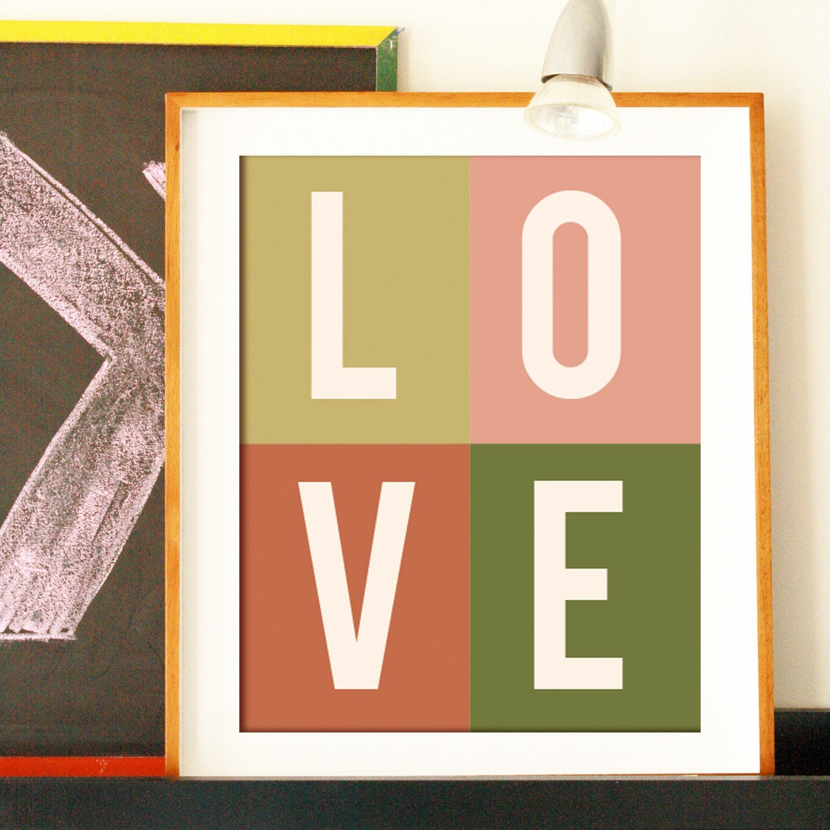 LOVE Art Print, Love Typography Print, 8x10, Love, Valentine Decor, Love wall art