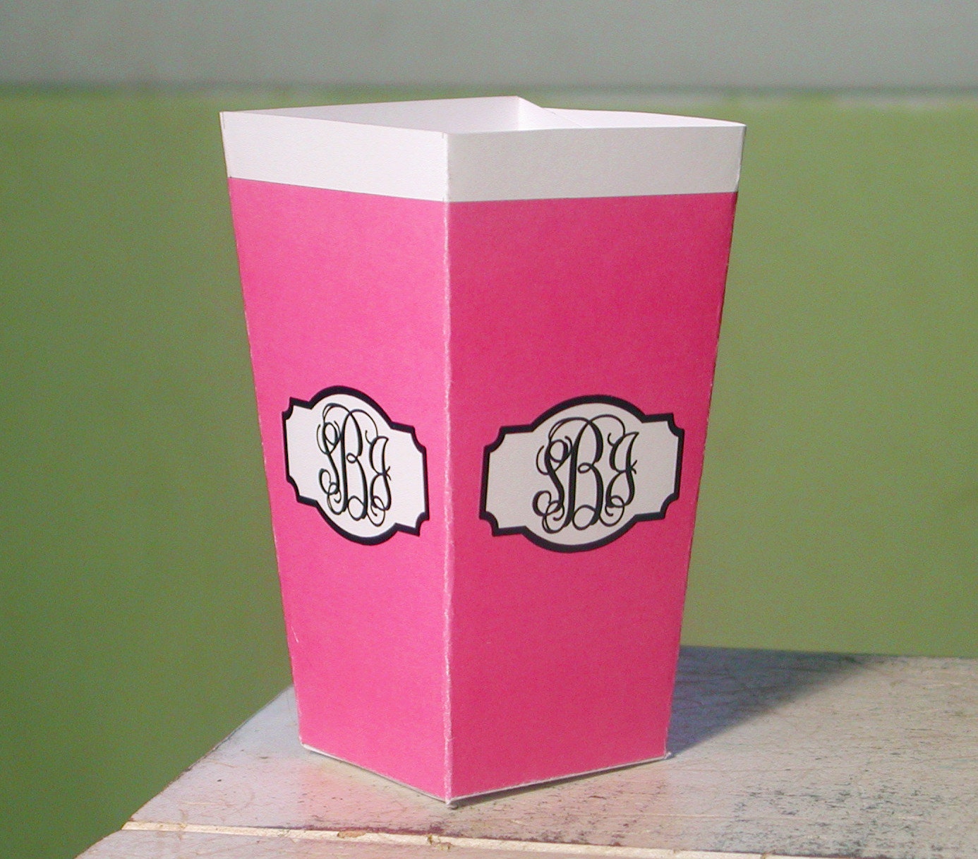 Script Monogram Printable Favor Box Il_570xn