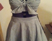 Rockabilly Pinup Custom made 50s Halter Top and Circle Skirt