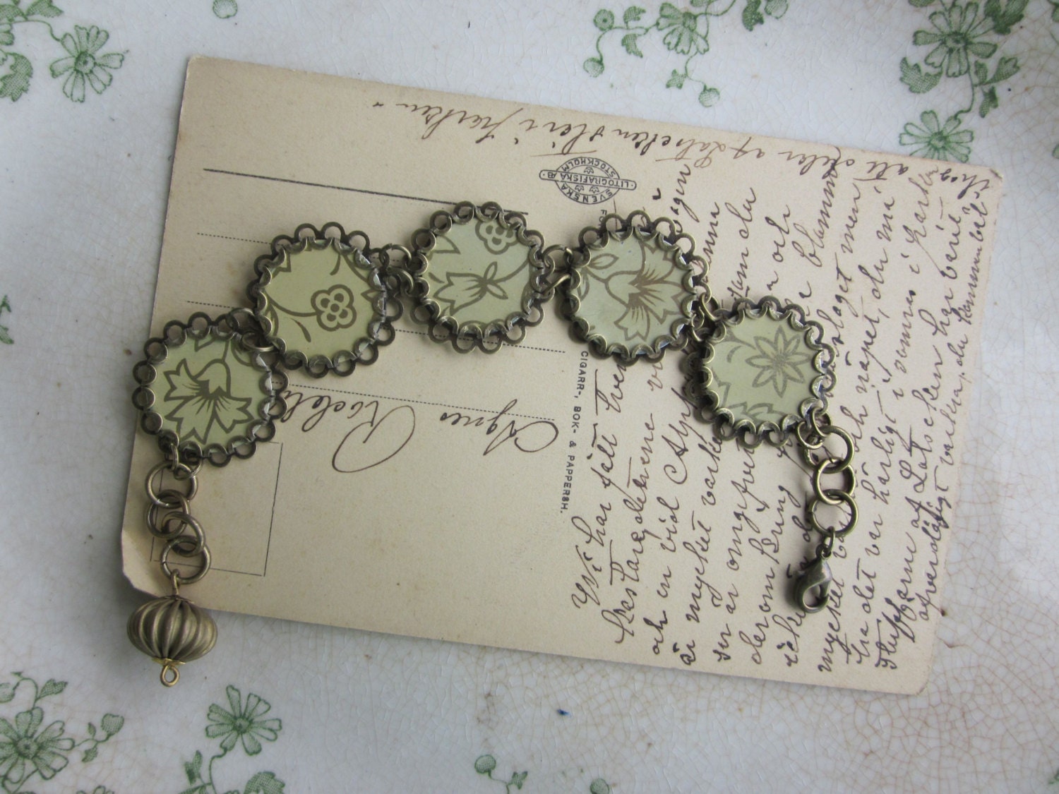 Tin Bracelet "Fields of Gold" Tin for the Ten Year Anniversary