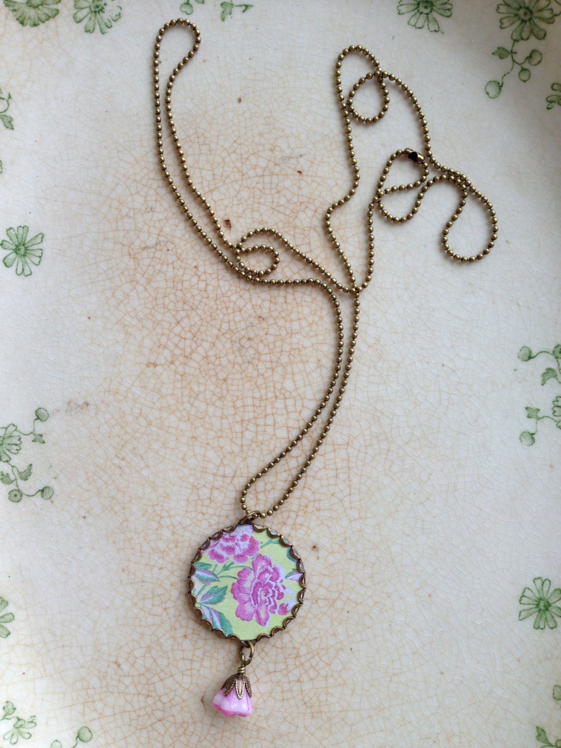 Paper Pendant "Muted Rose" Paper for the One Year Anniversary