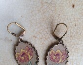 Paper Jewelry Earrings "On Linen" Paper for the One Year Anniversary