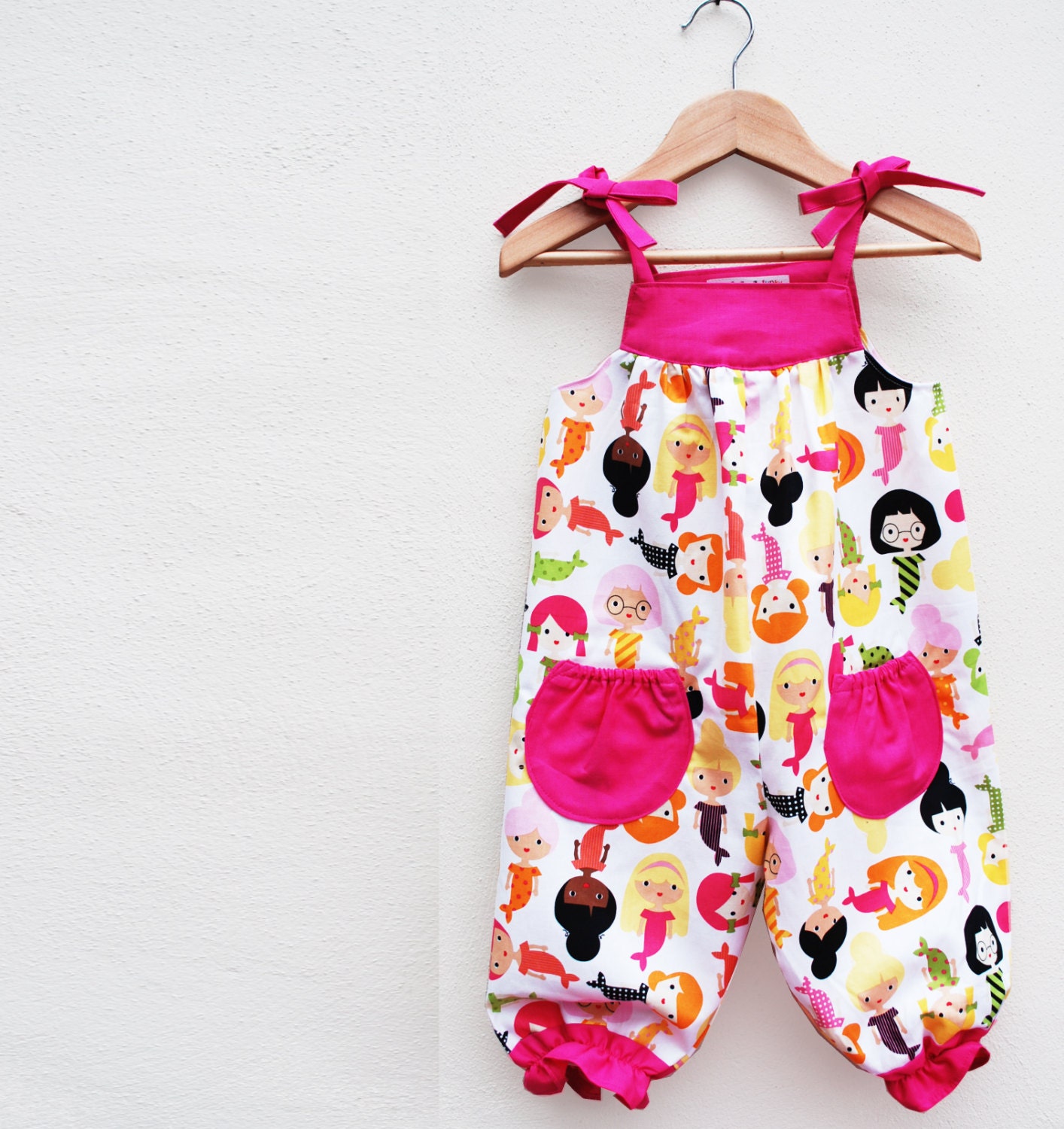 Girls Little Mermaid summer romper