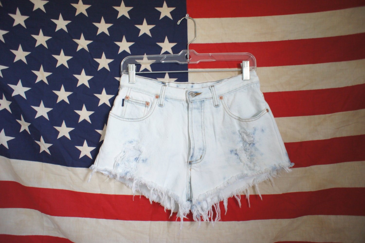 Destroyed Denim Shorts Renewal Up Cycled Shorts