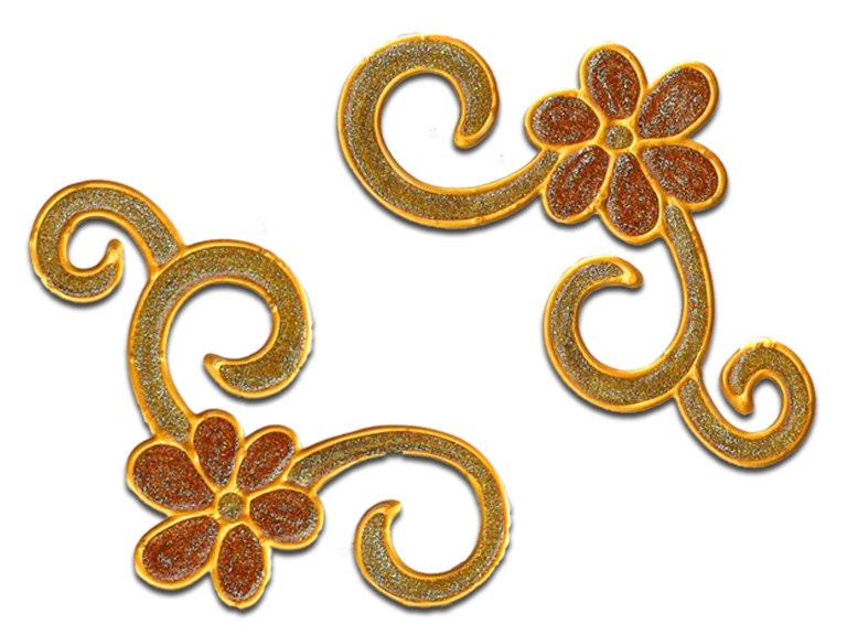 Flower corners -  Window / mirror frame - handmade sticker / decals - home decor - stained glass clings - window decoration - suncatcher