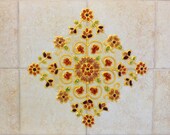 Lace Square -   handmade sticker home decor  stained glass clings window decoration - mirror / tile decoration