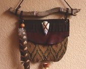 ebony.  a earth and animal spirit inspired bohemian wall hanging.