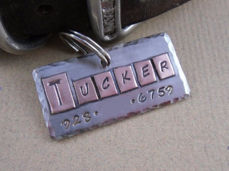 Dog Tag - Mixed Metals - Nickel Silver and Copper Pet ID Tag