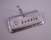 Pet ID Tag with Paw Print - Custom Dog Tag