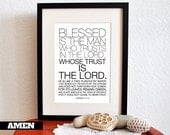 Jeremiah 17:7-8. He who Trusts. 8x10. PDF.  DIY Printable Christian Poster. Bible Verse.