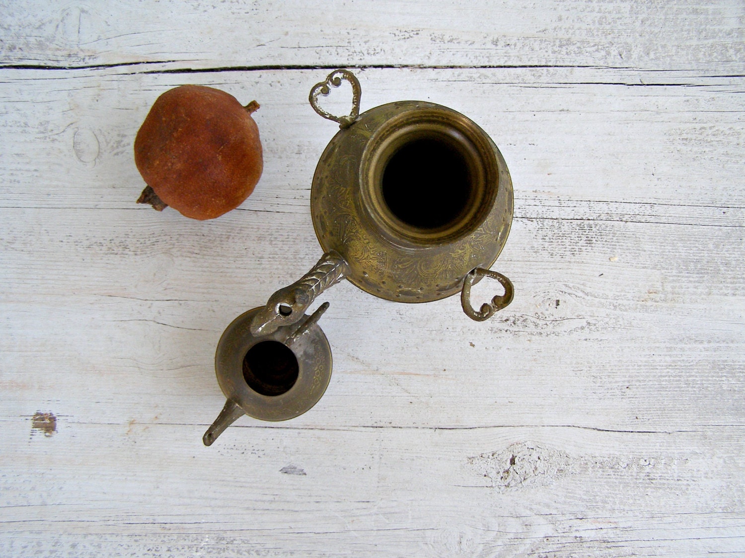 Decorative Tea Samovar, Vintage Turkish Miniature Samovar, Oriental, Boho, Copper teapot, Tea Ritual, Party, Collectible, Antique tableware