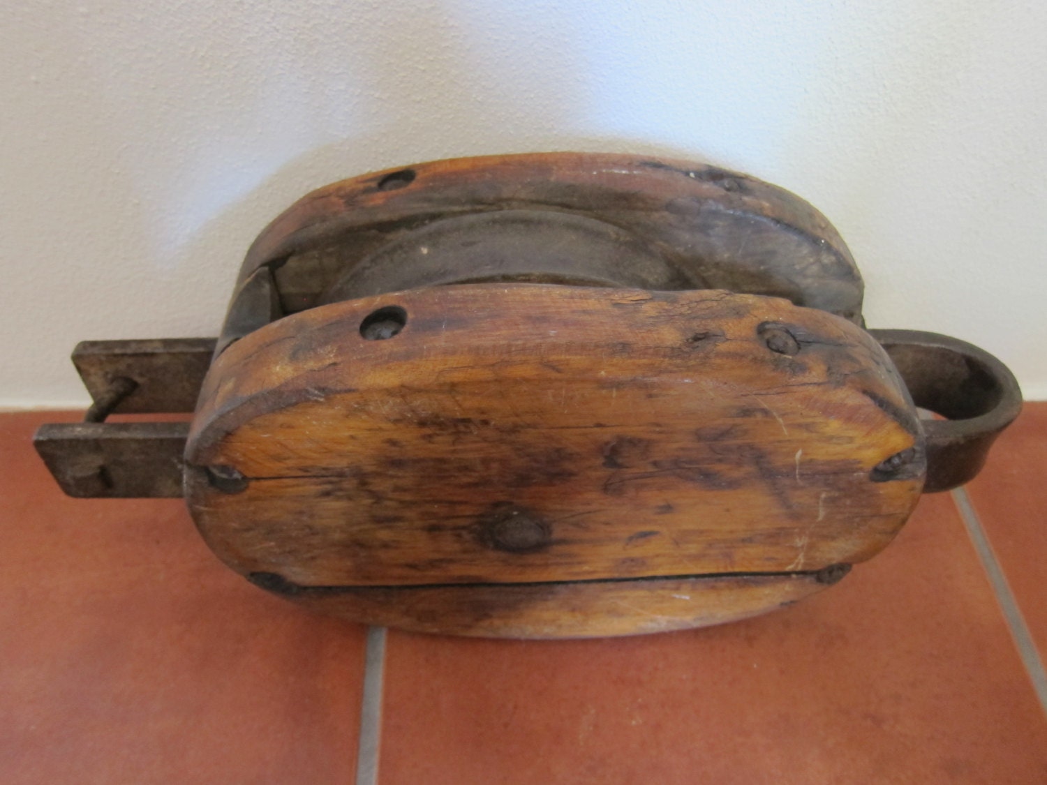 Antique Single Block Tackle Ships Pulley
