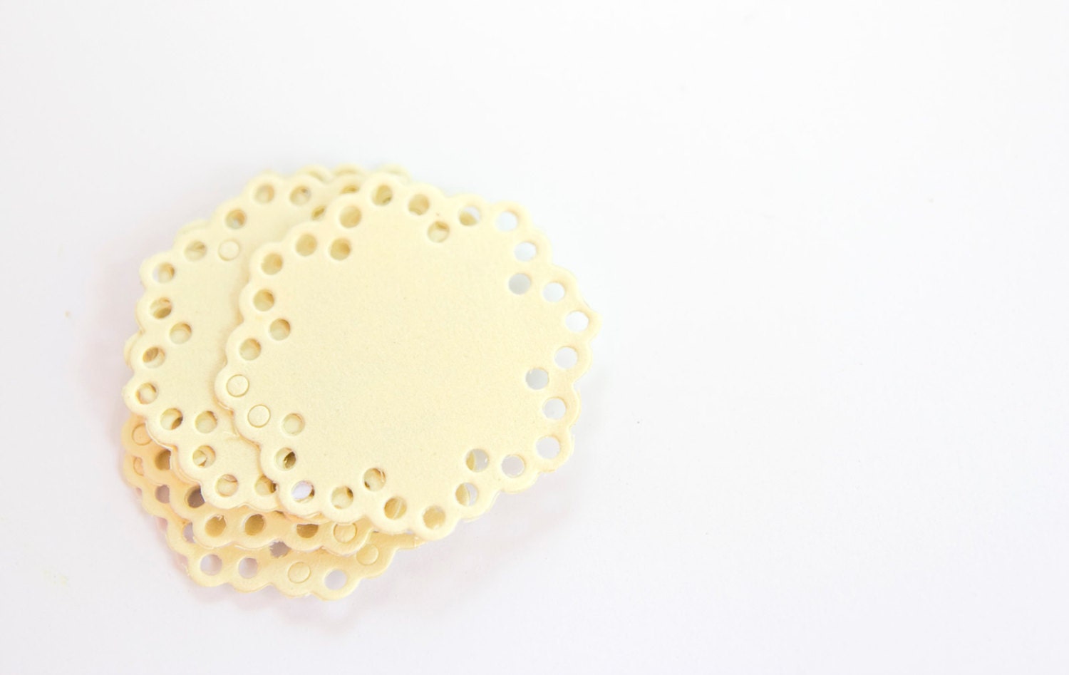 Lemon Yellow Paper Doily Stickers Wedding Envelope Seals