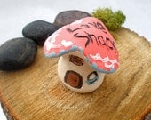 Love Shack Magic Mushroom (unscented) Red - Pottery Potpourri - Aromatherapy - real clay - ceramic - mushrooms - terrarium - gnome