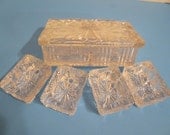 Vintage Art Deco Cigarette and Ash Tray Set