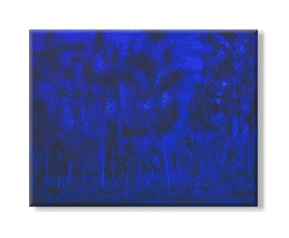 Twilight Mystical Forest. Original Modern Abstract Handpainted Acrylic Painting. Size 11 x 14