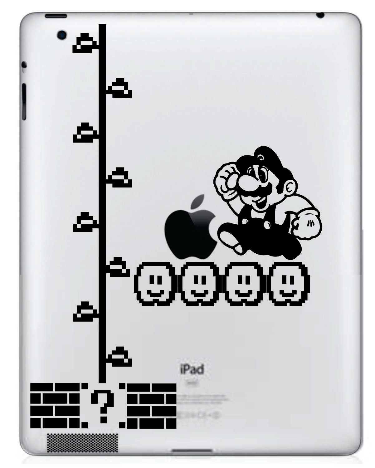 Mario Bros. Vine and Clouds with Mario ipad Decal FREE SHIPPING in USA