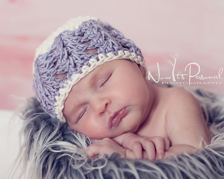 Crochet Hat PATTERN Baby Beanie With Flower Crochet 117 - INSTANT DOWNLOAD - Newborn to Adult - Photography Prop