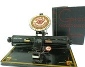 Vintage Toy Typewriter Marx Dial Typewriter Art Deco Lithograph