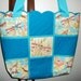 Vintage Patchwork Tote Bag Purse with Dragonfly Design Only 8 USD