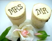 2 Wooden Ring Pillow/Boxes -  White Birch Ring Bearer Pillow  Alternative for Weddings, 5 year Anniversary, Engagements