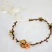 Rustic Roses Flowers hair wreath. Yellow. Tangerine. Paper Flowers. Bohemian. Woodland. Rustic Wedding. Wedding Tiara, Spring Wedding