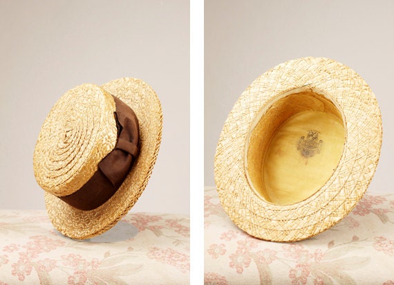 30% off: Vintage Mens Boater Hat