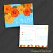 Rainbow of Roses Invitations for Shower/Engagement/Wedding/Your Special Event (Shown in Blue/Orange/Yellow)