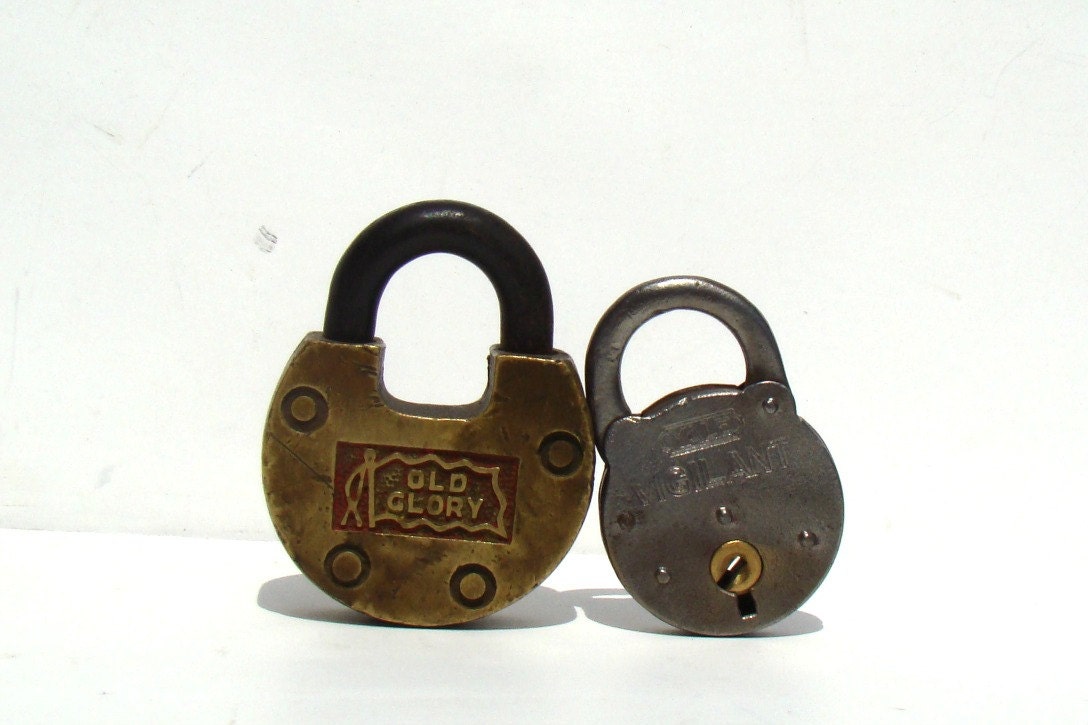 Old Glory - Vintage locks, Old Glory and Vigilant - Home Decor