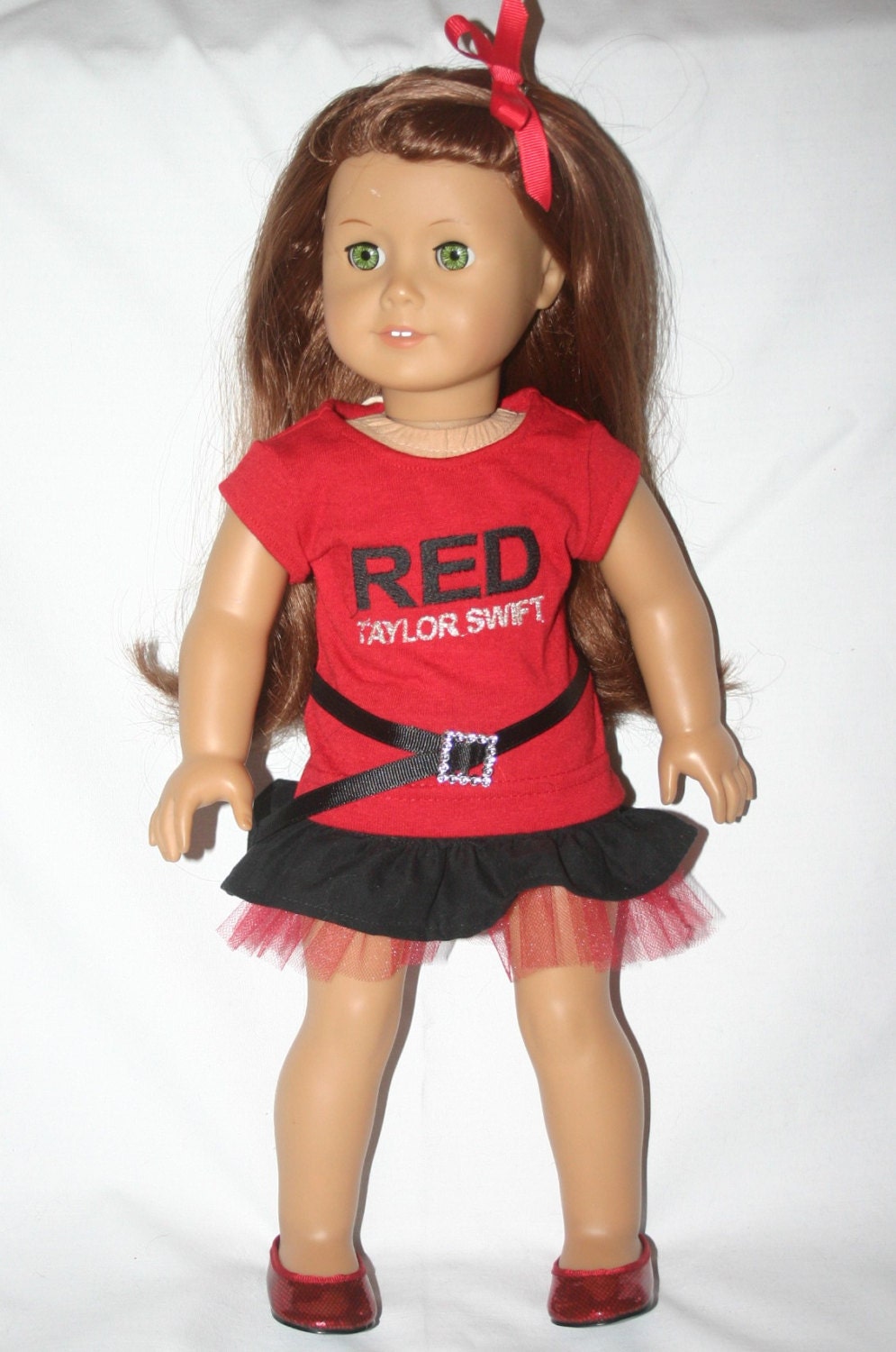 Reserved for Lorie Doll Insipred by Taylor Swifts Red tour outfit to fit your 18 inch american girl or similar doll