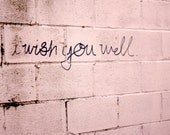 Neighborhood Graffiti Photograph - 8 x 10 - "I wish you well"