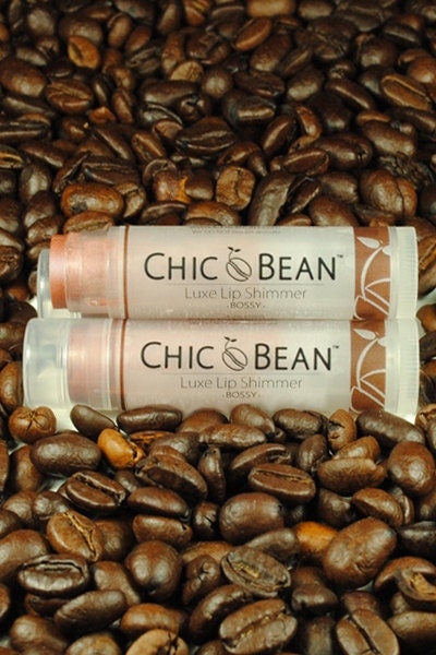CHIC Bean Luxe Lip Shimmer ( - BOSSY - ) with USDA Certified Organic Cocoa Butter and Vitamin E - Solid Lip Gloss