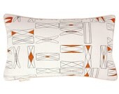 Cat's Cradle Pillow - Orange, 20 x 12