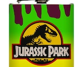 Jurassic Park Liquor Drinking Flask. Jurassic Park Car Hip Flask Gift Whiskey 6oz