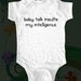 baby talk insults my intelligence - funny saying printed on Infant Baby Onesie
