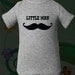 Mustache Little Man Baby Onesie -  Infant Bodysuit - Silkscreen printed with waterbased inks