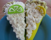 Key Lime Lemon Cream Pie Slice, 100% Wool, All Natural, Waldorf