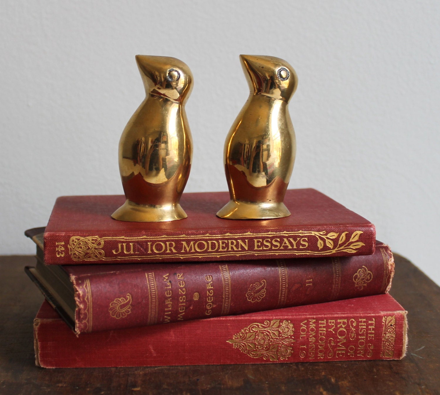 Petite Vintage Brass Penguin