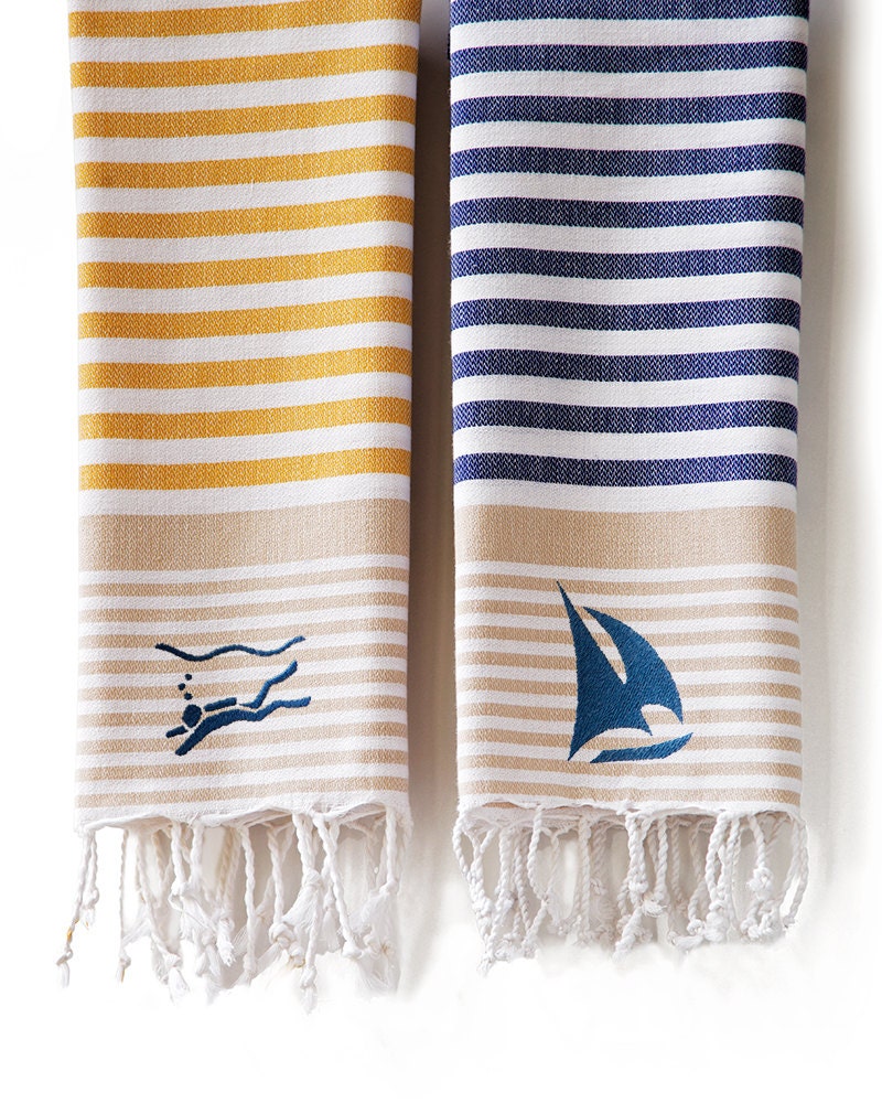 Set of 2 Marine Peshkir Towels - Orientina