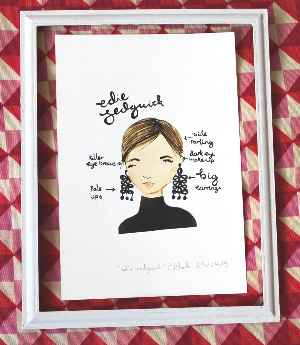 Style Icon Edie Sedgwick A5 Archival Art Print