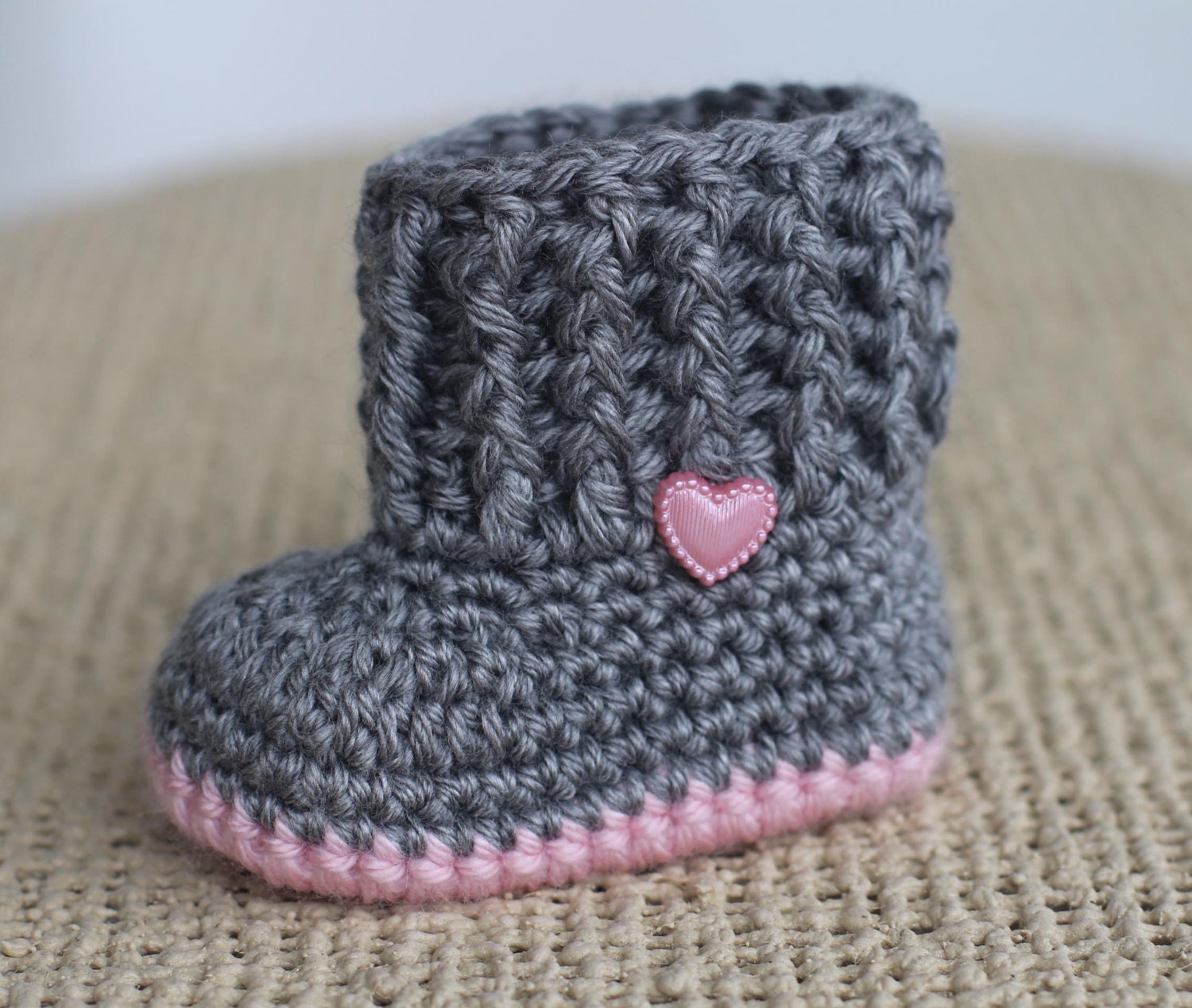 Crochet Baby Booties - Baby Girl Booties - Baby Snuggly Snuggs - Newborn to 6-12 mos sizes.