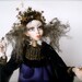 OOAK art doll "Night's romance " Paper clay - Handmade doll