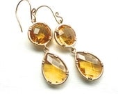 Yellow Gold Earrings - Goldenrod, Marigold, Sunny, Mustard Yellow Jewelry - Handmade for Everyday Wear