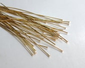 100 Head pins shiny gold 2" or 5cm 24 gauge 8073FD