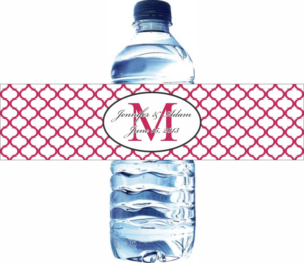 50 CUSTOM Pinwheel Waterproof Water Bottle Labels - Labels Printed with your colors Il_170x135