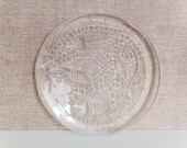 Vintage Glass Fish Platter Serving Plate 23cms
