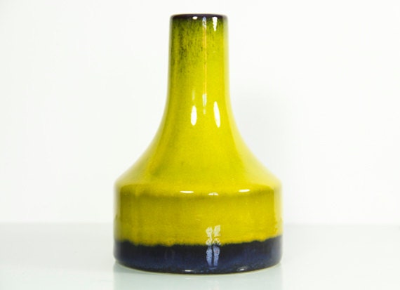 West German Vase Pottery Ceramic Yellow Jopeko