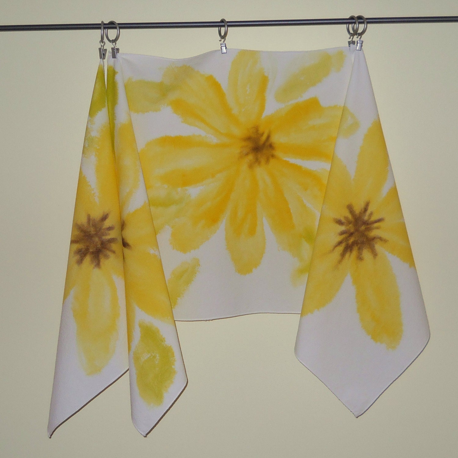 Water Color Yellow Daisy Napkins, Set of 4