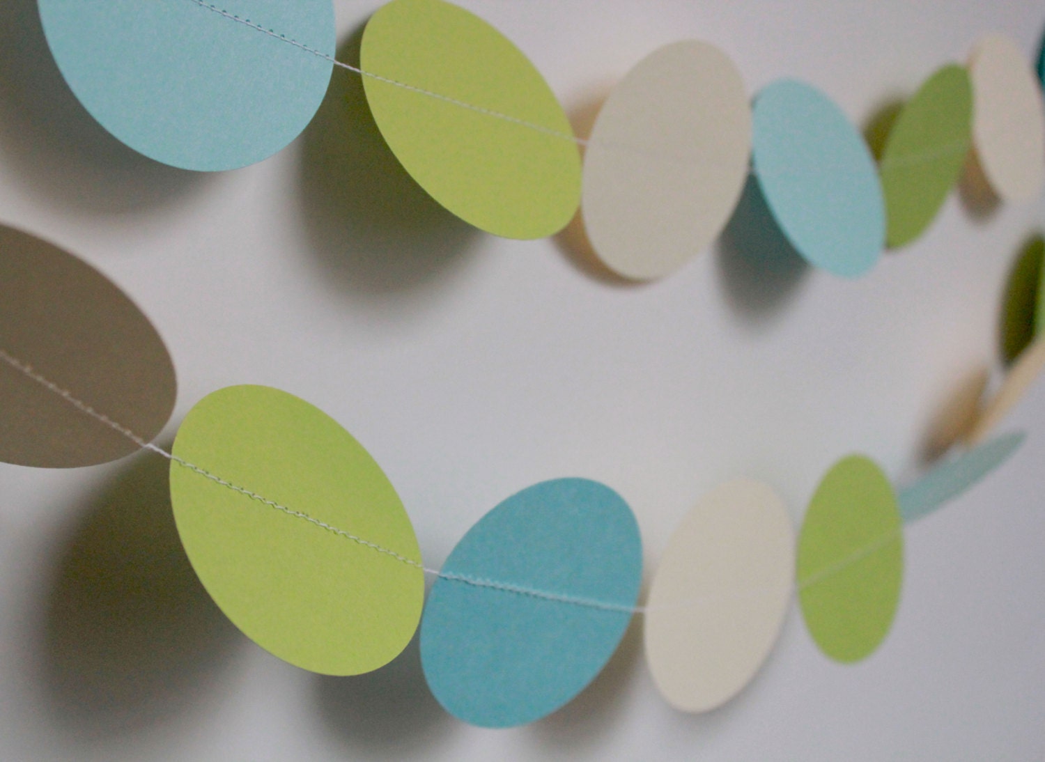 Boy Baby Shower Decoration. Paper Garland. 5 Foot Long