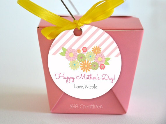 Personalized Happy Mother's Day Tag - DIY Printable Digital File